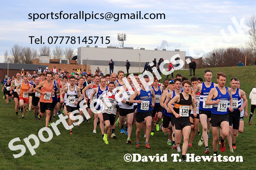 Senior mens 2024 NECAA Cross Country Champs., Temple Park, South Shields. Photo: David T. Hewitson/Sports for All Pics